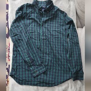GAP Green and Blue Casual Button Down Shirt